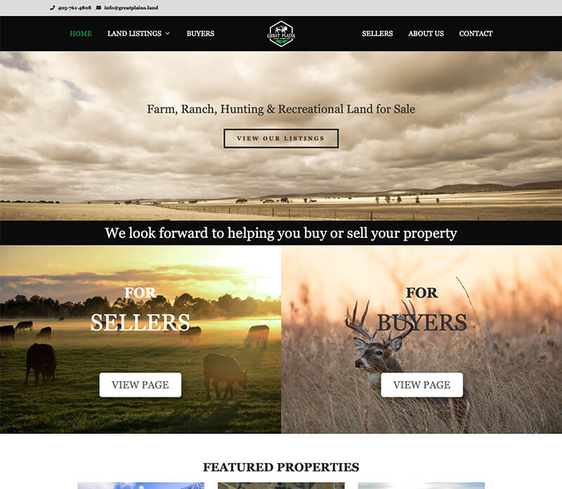 Great plains website design
