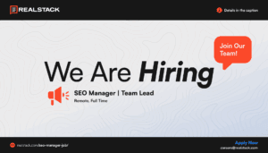 REALSTACK SEO Job Opening